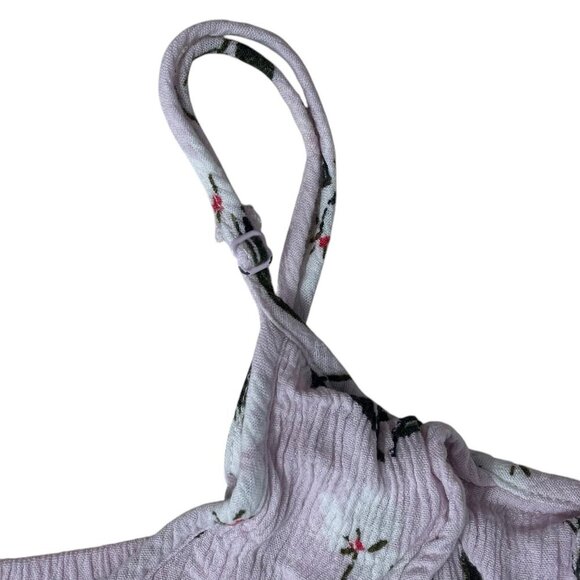 Aeropostale Camisole Top Size Small Floral Ruffles V-Neck Adjustable Straps - Picture 4 of 6